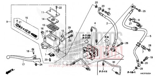 FRONT BRAKE MASTER CYLINDER (ABS) NSS125ADH de 2017